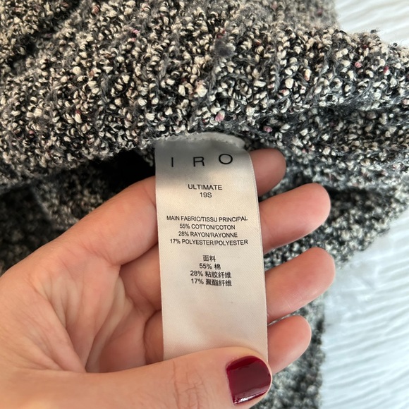 IRO grey deep V knit sweater size small - Picture 3 of 3